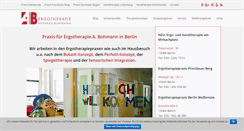 Desktop Screenshot of ergotherapie-bohmann.de