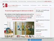 Tablet Screenshot of ergotherapie-bohmann.de